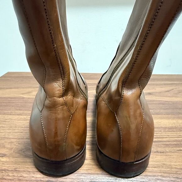Prada 2007 Cognac Zip Ankle Leather Boot.  Size 9.